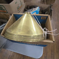 Lot 150 - Box Lot with Brass Lamp Shades