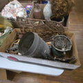 Lot 227 - Box Lot with Metal and More Including Coleman Lantern