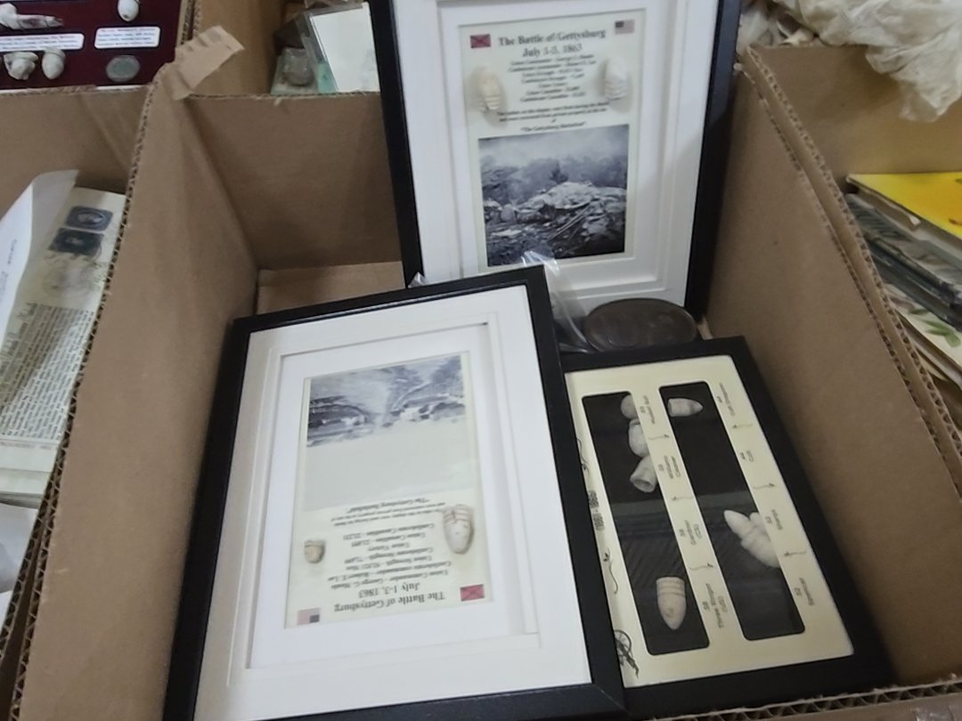 box lot of commemorative Civil War findings