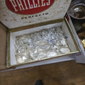 Lot 223 - Cigar Box with Lamp Crystals