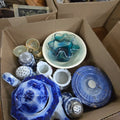 Lot 192 - Box Lot with Ironstone and the Glassware