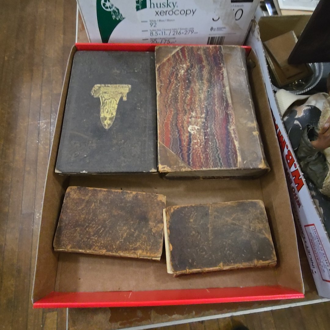 box lot of antique books