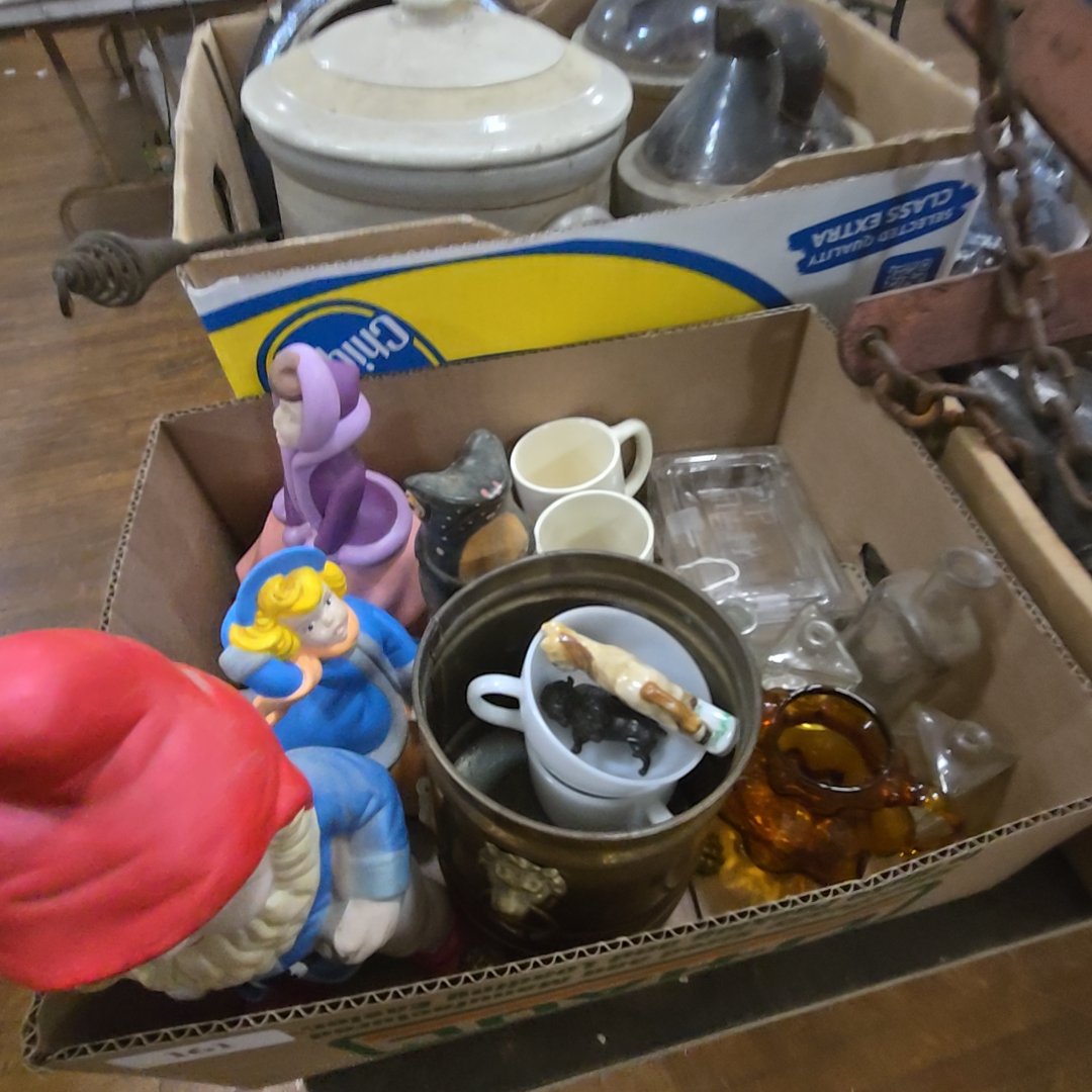 box lot of pottery and housewares and more