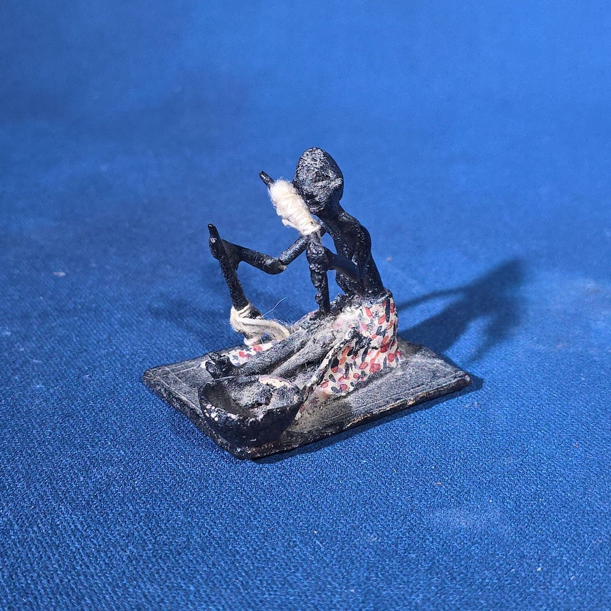 Grouping of 24 Vintage West African Iron Figurines with Painted Details and Provenance Note