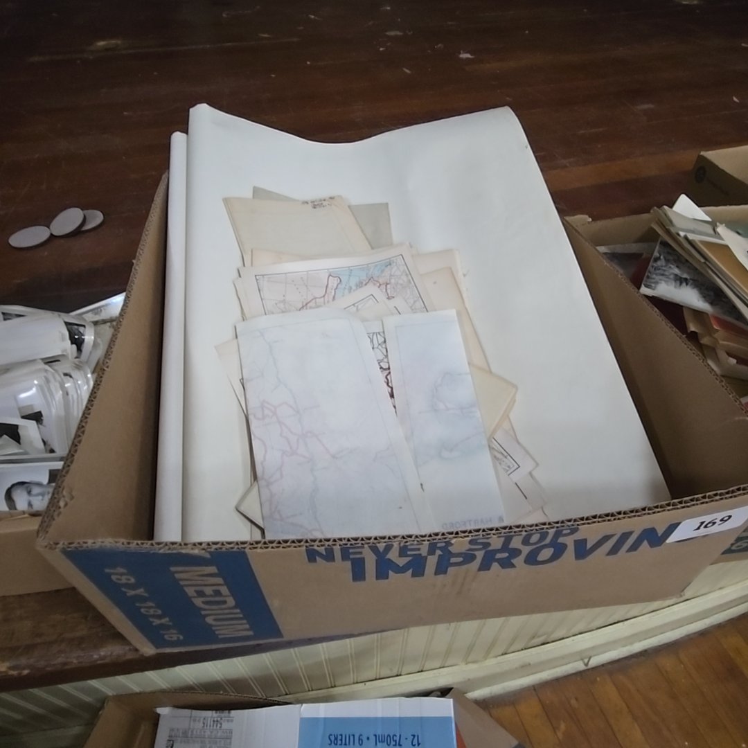 box lot of maps