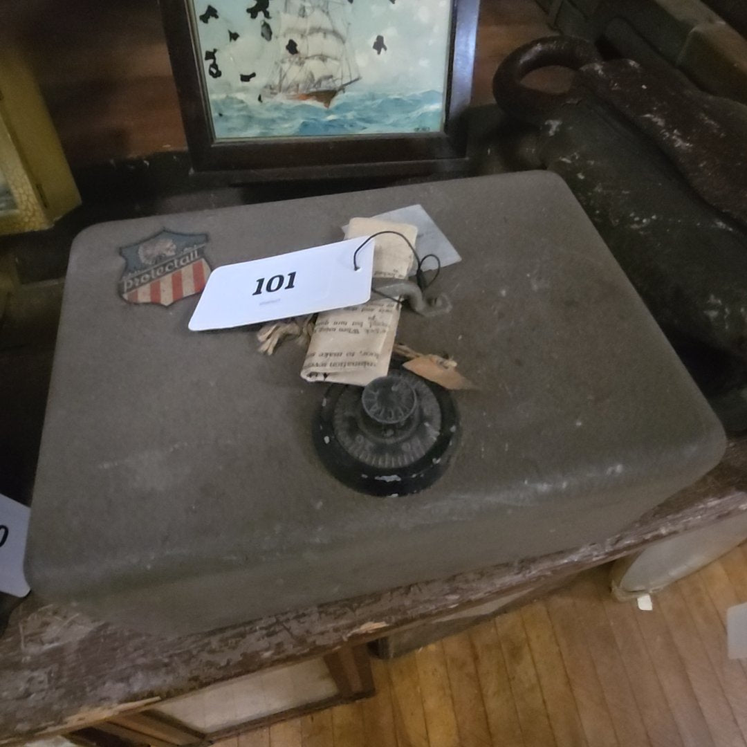 vintage protectall safe with contents, locked