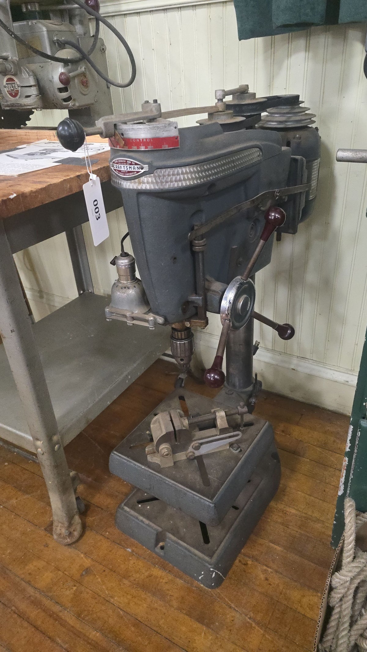 vintage Sears Craftsman drill press with Vice