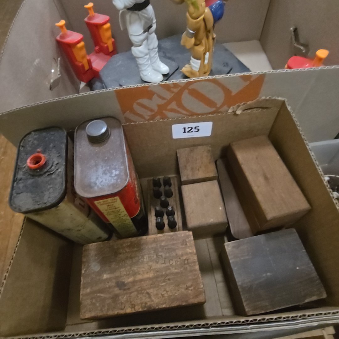 toolbox lot with metal stamps