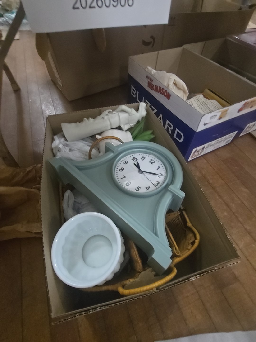 box of modern home decor
