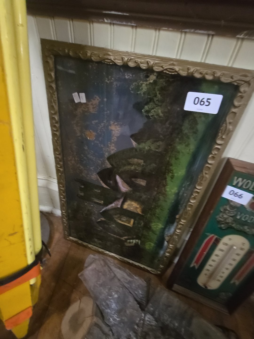 reverse painting of church