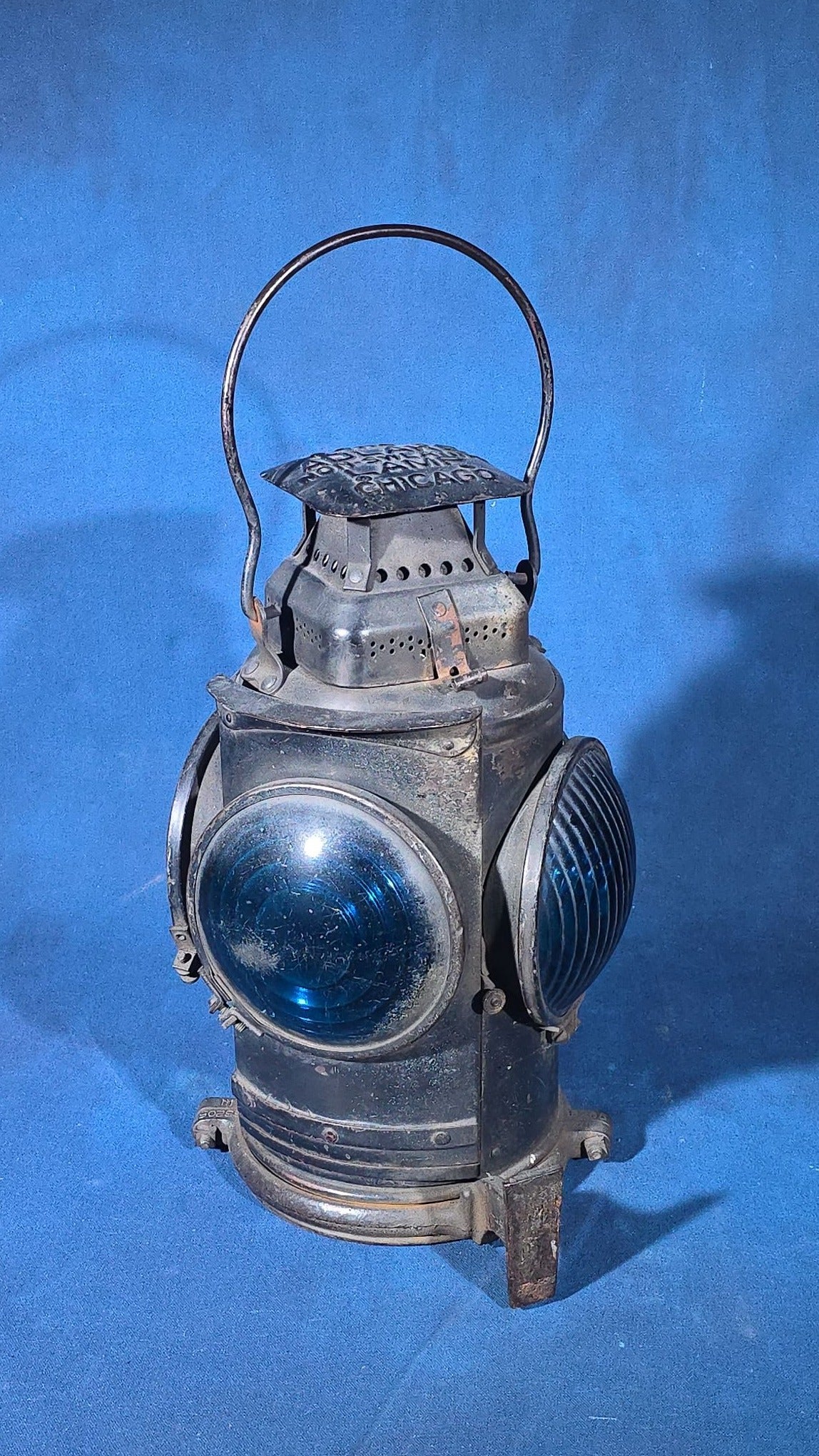 Antique Adlake Non-Sweating Four-Lens Railroad Marker Lamp with Central Vermont Railway Provenance Letter from Engineer Harry E. Frost, Palmer, Massachusetts to Brattleboro, Vermont Route, 1926-1969