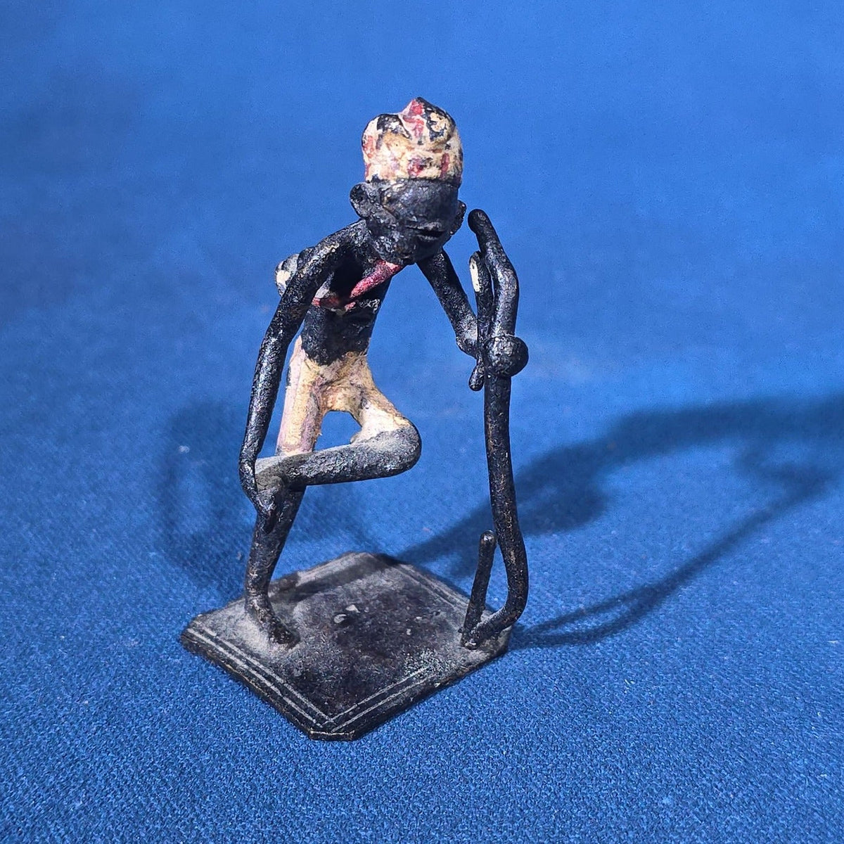 Grouping of 24 Vintage West African Iron Figurines with Painted Details and Provenance Note