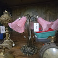 Lot 099 - Modern Lamp with Pink Tulip Shades