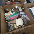 Lot 182 - Box Lot of Miscellaneous Metal Smalls Including Compass