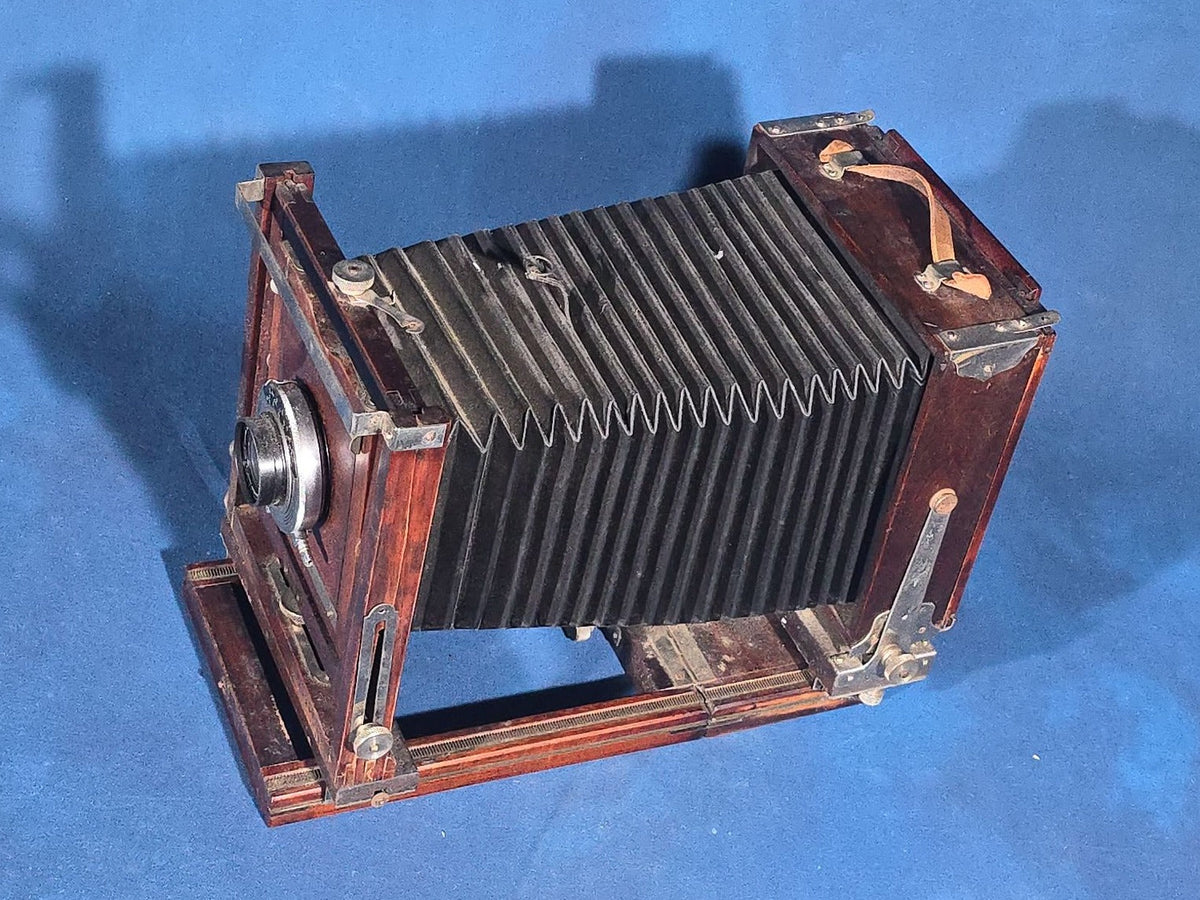 Antique Gundlach Korona Large Format Folding Field Camera with Alphax Shutter and Turner-Reich Anastigmat Lens