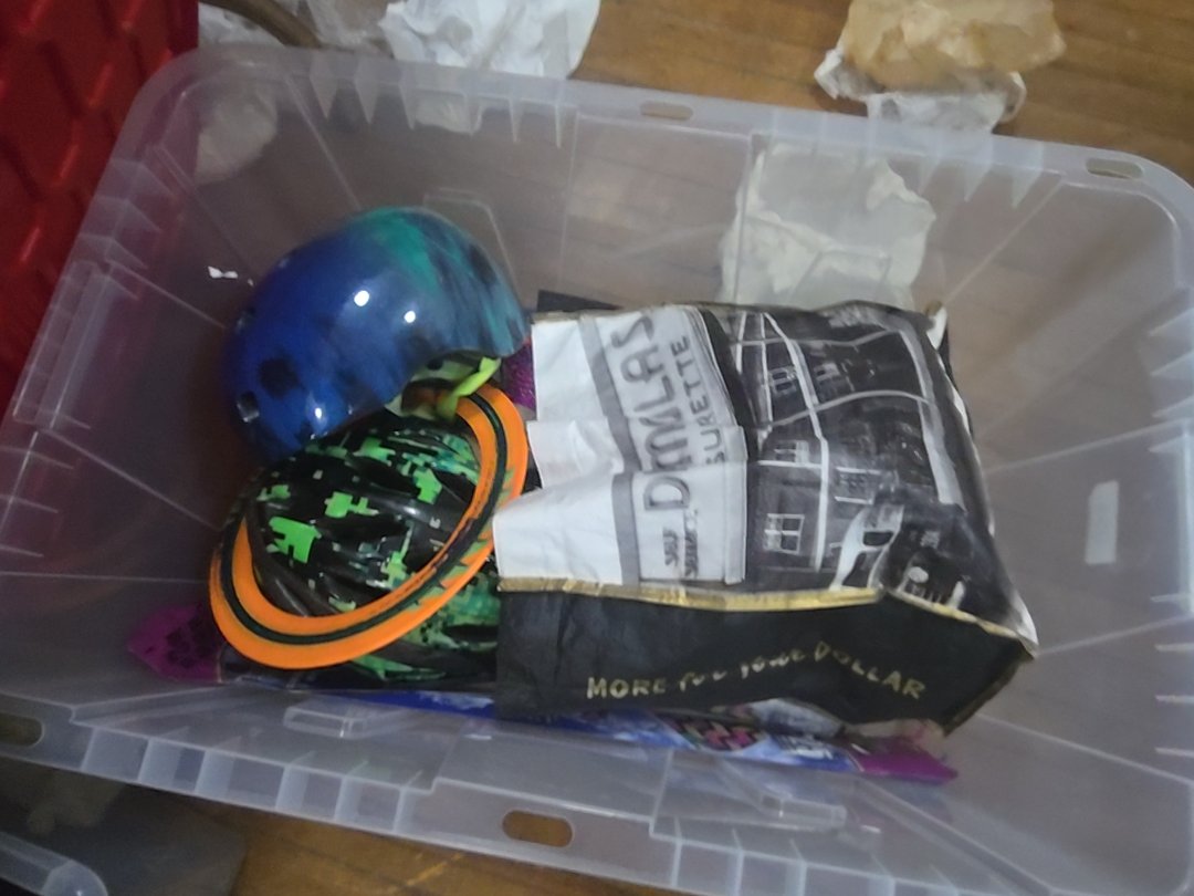 box lot of miscellaneous sporting goods and more