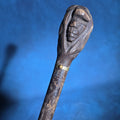 Lot 077 - Antique Hand-Carved Walking Stick with Old Man of the Mountain Handle, Brass Collar, Named to Jack Dyer, Carved Signatures and Inscriptions, Dated 1925, 36" L