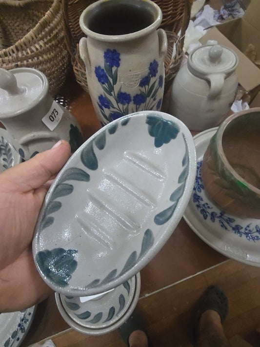 Salmon Falls stoneware soap dish