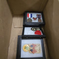 Lot 190 - Box Lot with Riker Cases Containing Medals Including Reproductions