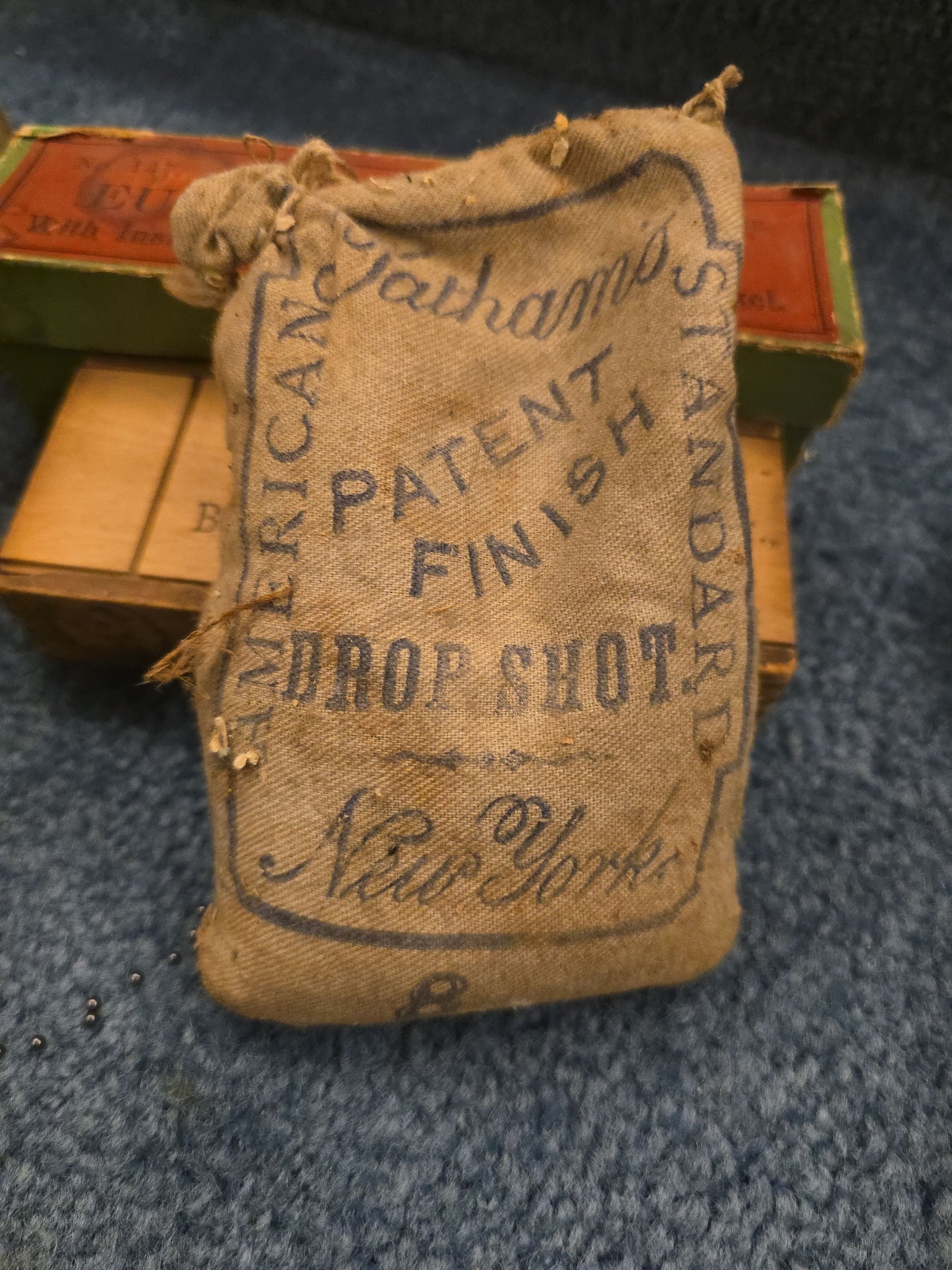 Grouping of Antique and Vintage Ammunition Boxes with Contents and Gun Accessories including Winchester .40-72 Cartridges for Model 1895, Union Metallic Cartridge Co. Ballard & Bullard Bullets, and Colt Grip Panel