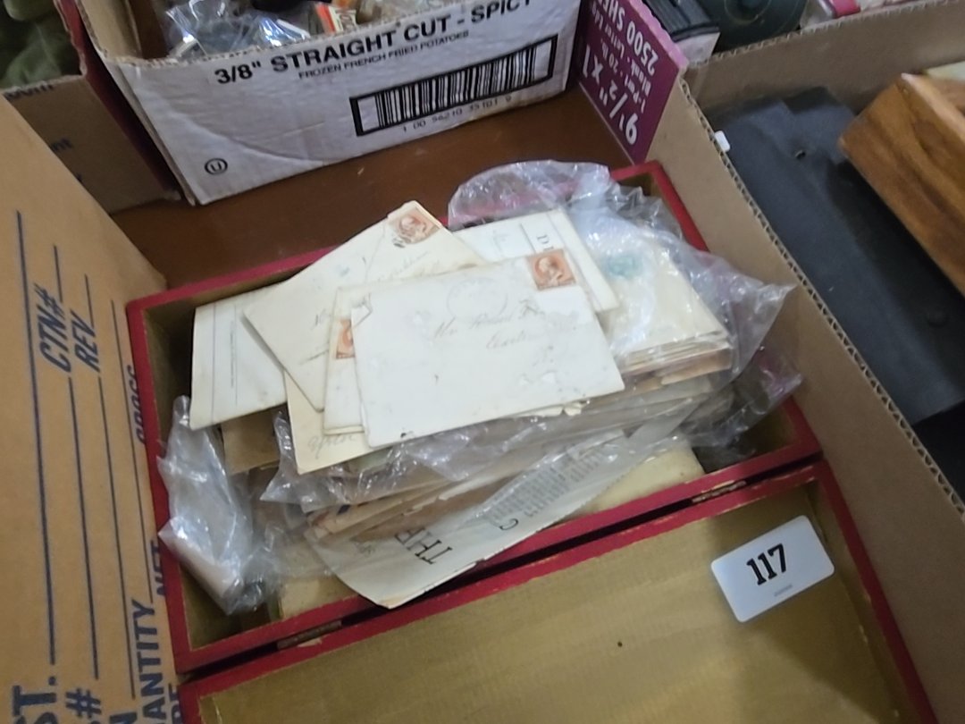 box lot of ephemera as found