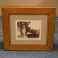 Lot 075 - Antique Framed Sepia Photograph of an Ivy-Covered Church, 20-5/8" W x 18-1/8" H