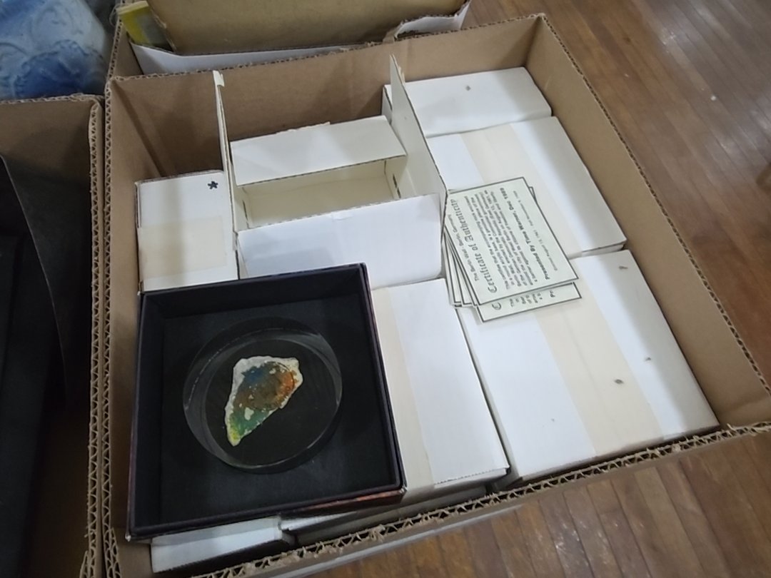 box lot of chunks of the Berlin Wall