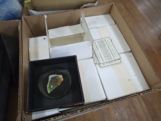 box lot of chunks of the Berlin Wall