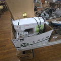 Lot 166 - Box Lot with Sewing Machine and Sewing Accessories