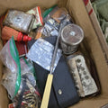 Lot 107 - Box Lot of Misc Smalls Including Drafting Sets and Advertising