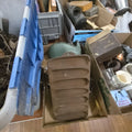 Lot 179 - Fox Lot with Cast Iron Corn Tray, Bells, and Tape Dispenser