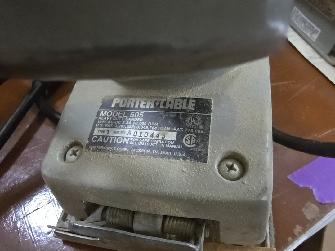 vintage Porter Cable model 505 heavy duty sander