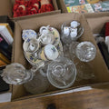 Lot 225 - Box Lot of Glass and Dinnerware