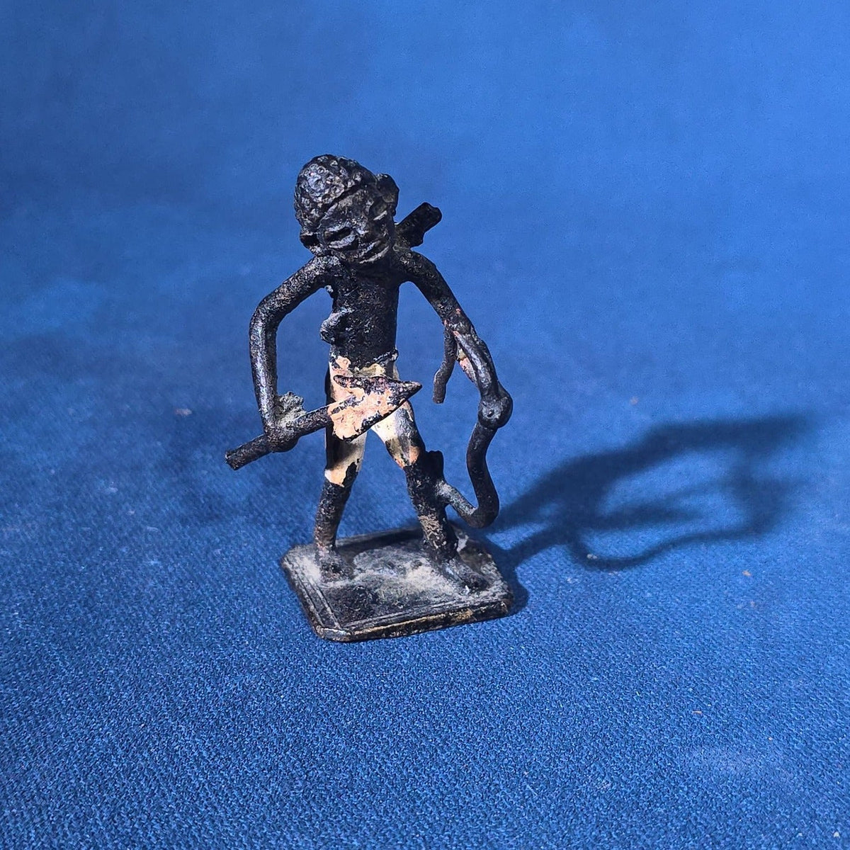 Grouping of 24 Vintage West African Iron Figurines with Painted Details and Provenance Note