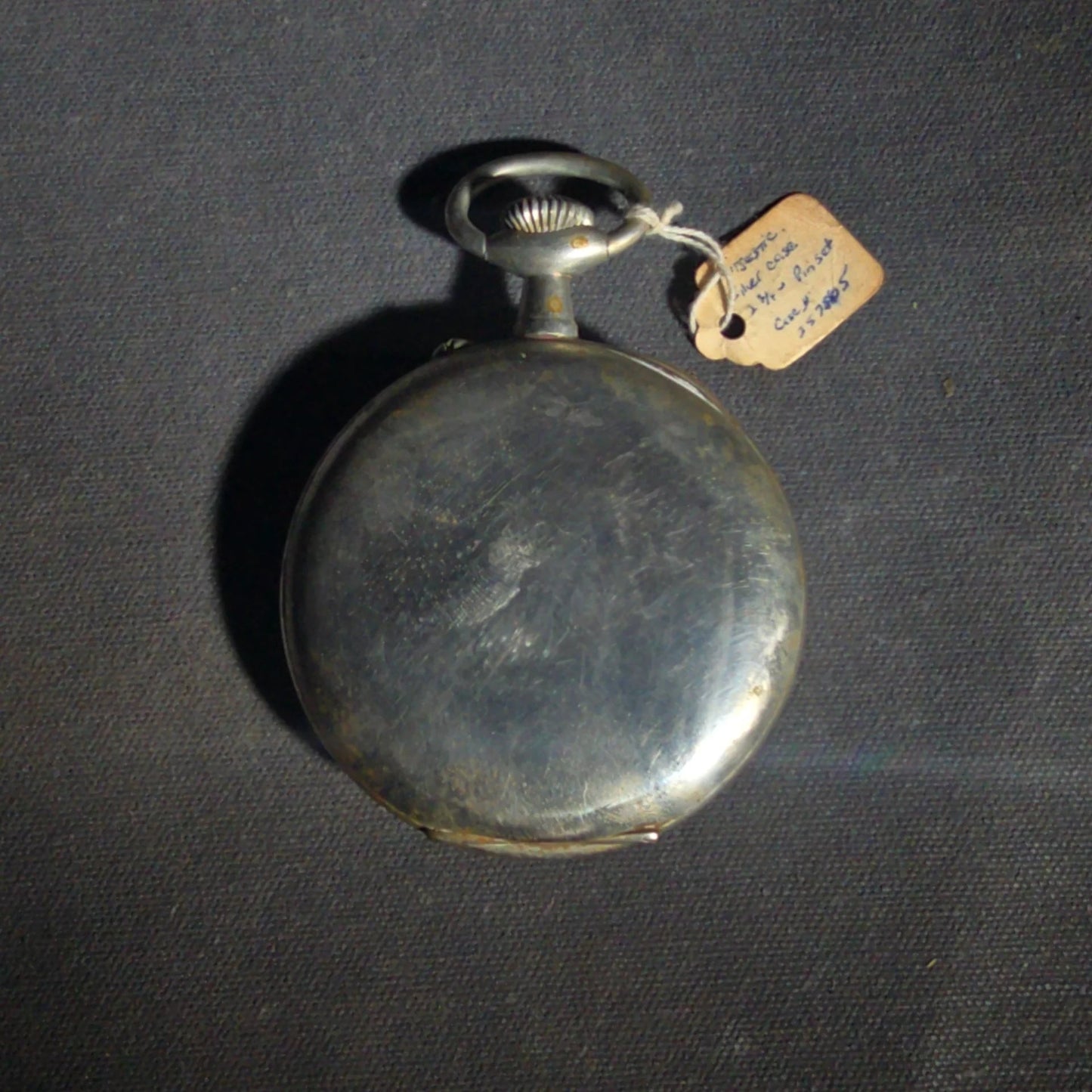 Antique Doxa "Majestic" Open-Face Pocket Watch in Argentan Case with Leather Travel Stand, Serial No. 257505