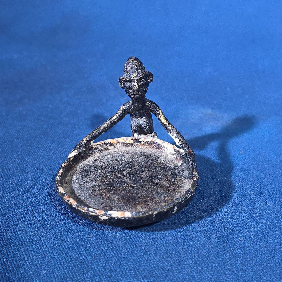 Grouping of 24 Vintage West African Iron Figurines with Painted Details and Provenance Note