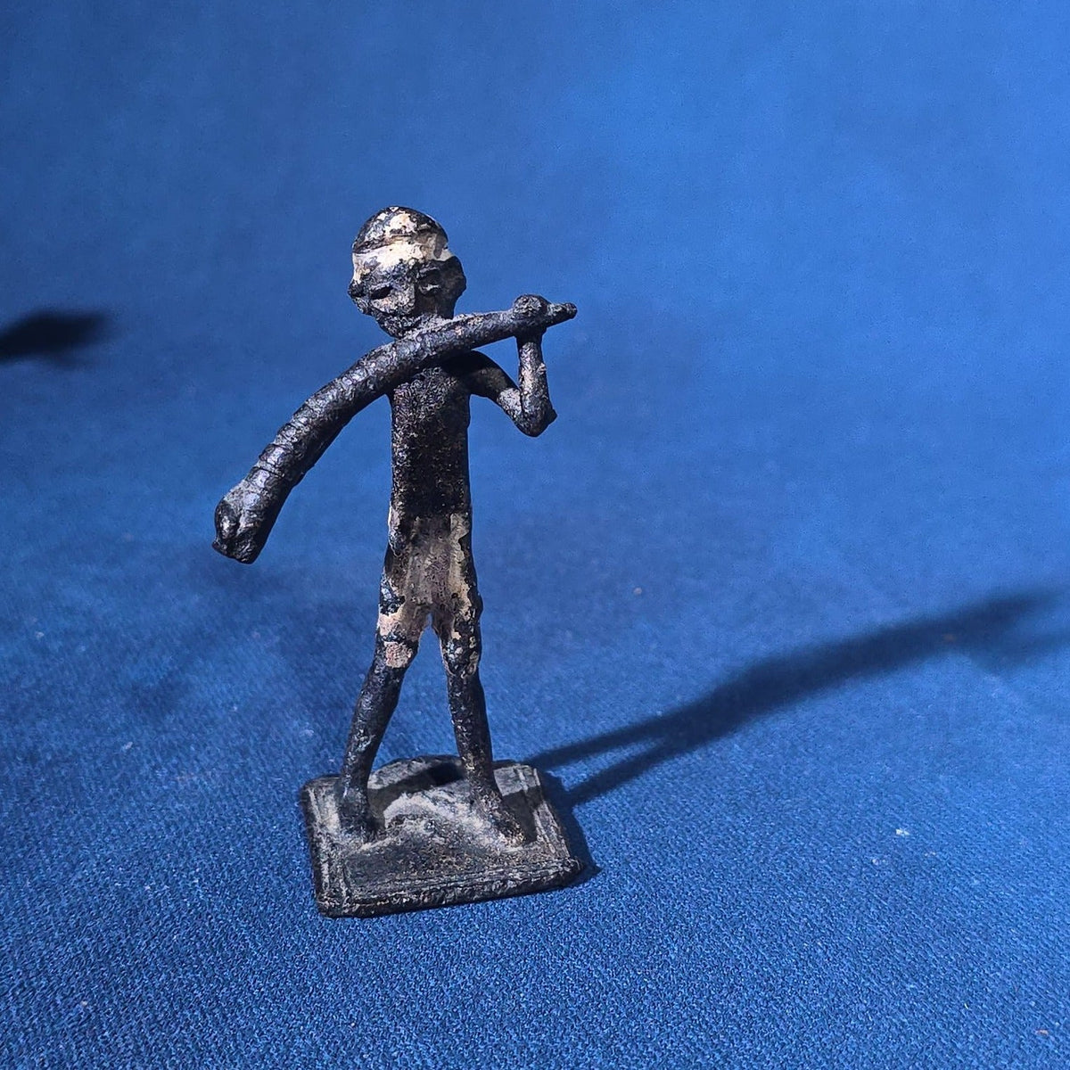 Grouping of 24 Vintage West African Iron Figurines with Painted Details and Provenance Note