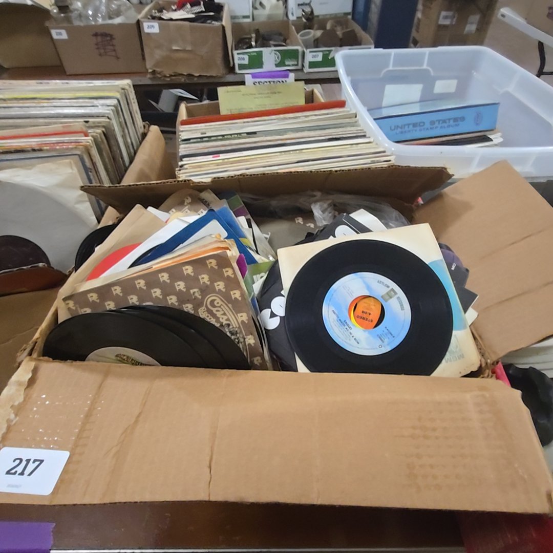 box lot of 45 RPM records