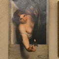 Lot 004 - Antique Oil Painting on Canvas, Copy After Antoine Wiertz, "Le Bouton De Rose" ("The Rosebud"), 21-7/8" W x 35-5/8" H