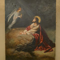Lot 055 - Vintage Oil Painting on Canvas, Agony in the Garden of Gethsemane After Heinrich Hofmann, Signed and Dated 1930, 21" W x 25-7/8" H