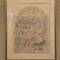 Lot 080 - Vintage Framed Gravestone Rubbing of David Munroe, 1764, Lexington, Massachusetts, 28-1/4" W x 35-1/8" H