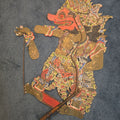 Lot 158 - Vintage Indonesian Wayang Kulit Shadow Puppet of a Demon Figure, Note Arm Detached, 37" H