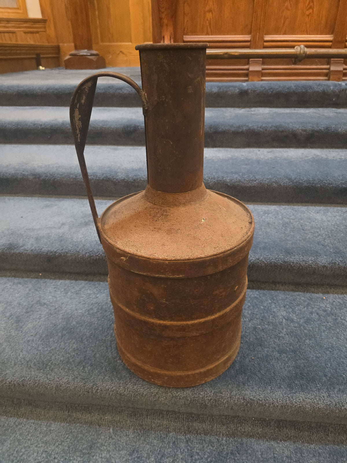 Antique Gasoline Pump Field Test Measure Can with Built-In Thermometer, Patented May 10, 1921