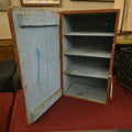 Lot 178 - Antique Primitive Wooden Make-Do Crate Cabinet with Blue-Painted Interior, 11-7/8" L x 9" W x 21-1/8" H