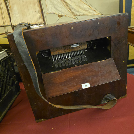 Antique Cob Roller Organ with Leather Carrying Strap