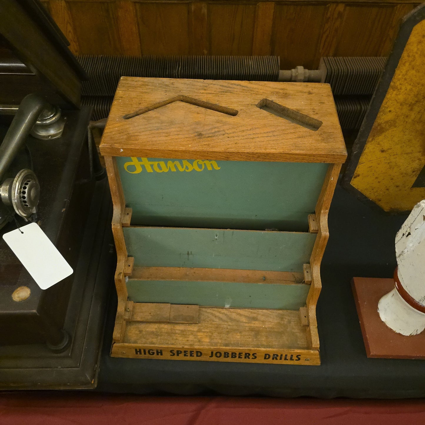Vintage Hanson High Speed Jobbers Drills Advertising Store Display Rack