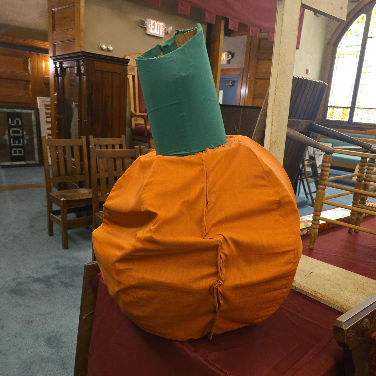 Vintage Handmade Pumpkin Halloween Costume, 1950s