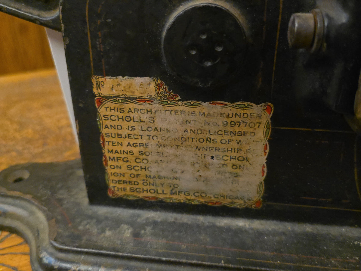 Antique Scholl's Arch Fitter, Patent No. 997707, Manufactured by The Scholl Mfg. Co., Chicago, Illinois