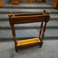 Lot 146 - Vintage Wooden Umbrella and Cane Stand with Metal Drip Tray, 20-3/4" L x 29-1/4" H