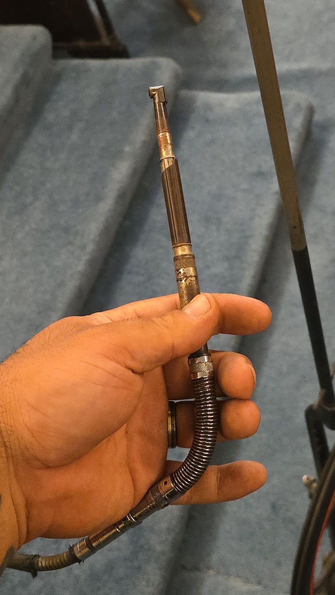 Antique Treadle-Powered Dental Drill with Flexible Handpiece, Manufactured by C. Ash & Sons, England